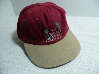 " In Two Deep " Saba,  West Indies Hat / Cap Embroidered Never Worn Adjustable