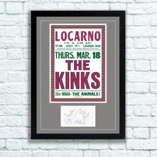 The Kinks Concert Poster & Autographs Memorabilia Poster Swindon 1965 Unframed
