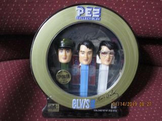 Elvis Pez Dispenser Candy Tin Collectable