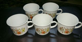 Set of 5 Vintage Corelle by Corning Indian Summer Coffee Cups Mugs 2