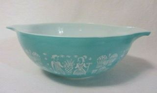 Vintage Pyrex Amish Butterprint Turquoise Nesting Cinderilla Mixing Bowl 444