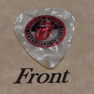 ROLLING STONES - KEITH RICHARDS band logo signature guitar pick - W 2