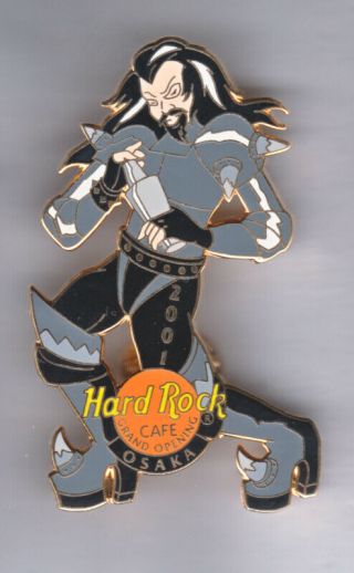 Hard Rock Cafe Pin: Osaka 2001 Grand Opening 2 Guy Bartender Le1000