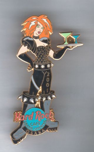 Hard Rock Cafe Pin: Osaka 2001 Grand Opening 1 Girl Server Le1000