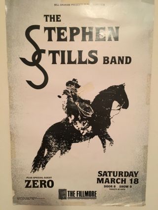 The Stephen Stills Band The Fillmore Auditorium S.  F.  Poster 1980 