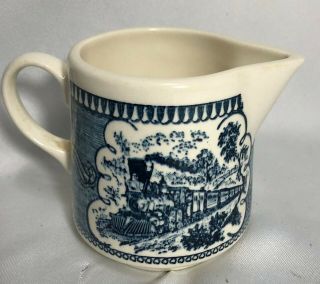 Vintage Royal China Currier And Ives Express Train Coffee Creamer