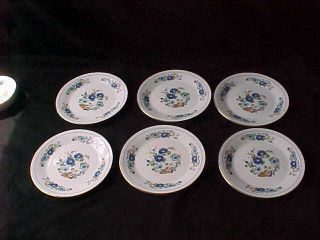 Aynsley Fine English Bone China Marlina Ching Dynasty 8 1/4 " Luncheon Plates