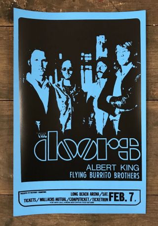 The Doors At The Long Beach Arena,  Ca,  1970 11”x17” Concert Poster