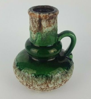 Vintage 1960 - 70 ' s JOPEKO KERAMIK 402/16 Green Vase West German Pottery Fat Lava 3