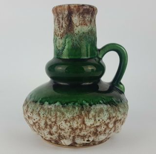 Vintage 1960 - 70 ' s JOPEKO KERAMIK 402/16 Green Vase West German Pottery Fat Lava 6