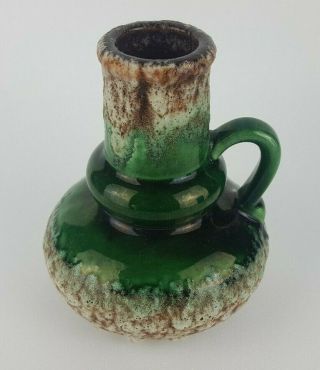 Vintage 1960 - 70 ' s JOPEKO KERAMIK 402/16 Green Vase West German Pottery Fat Lava 7