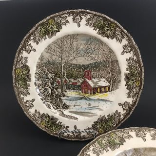 Johnson Brothers England The Friendly Village 4 Dinner Plates School House 2