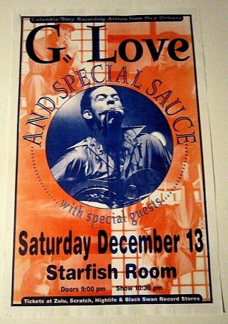 G.  Love And Special Sauce 1997 Concert Poster Starfish Room Canada