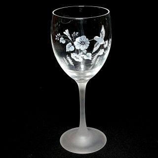 1 (one) Avon Hummingbird Etched Crystal Water/wine Glass Made In France