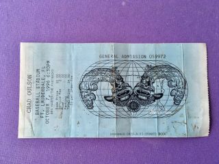 10 - 7 1996 Pearl Jam No Code Tour Fort Lauderdale Fl Concert Full Ticket