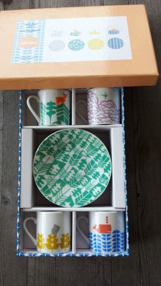 Magpie Mengsel Abode Boxed Set Of Four Espresso Cups With Saucers –