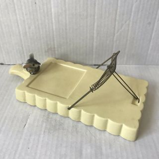 Vintage Rare Ceramic Mouse And Mousetrap Cheese Tray Serving Dish Mcm 12 " Long