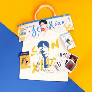 陈情令 肖战 The Untamed Sean Xiao Zhan Canvas Bag Photo Cards Key Chain Fan Goods Set