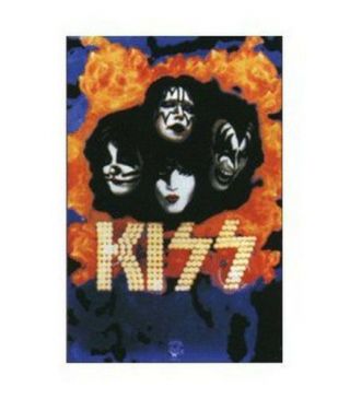 Kiss - Under Fire Blacklight Poster - 23x35 Flocked Music Simmons Group A - 21d