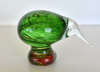 Vintage Hand Blown Art Glass Kiwi Bird Paperweight Figurine