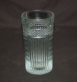 Old Vintage Libbey Rock Sharpe Radiant Clear Glass Drinking Tumbler 15 Oz.  Usa