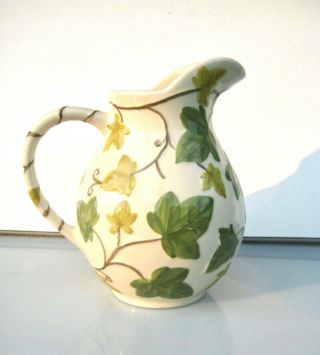 Pitcher Cream Color With Ivy Design Franciscan Made In Portugal