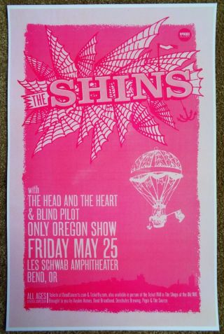 The Shins 2012 Gig Poster Bend Oregon Concert