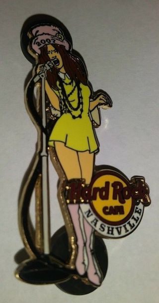 Hard Rock Cafe Hrc 2007 Nashville Sexy Girl Yellow Dress Singing Pin Rare /le