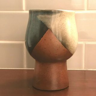 Robert Maxwell Pottery Craft Mid Century California Goblet Vase. 2