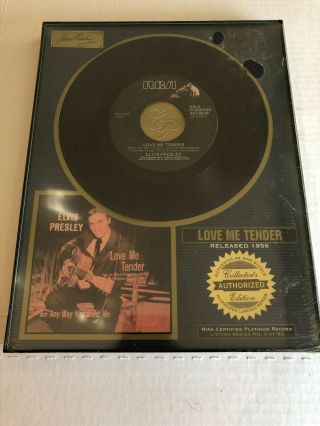 Elvis Presley Love Me Tender Authorized Collectors Edition Framed Record