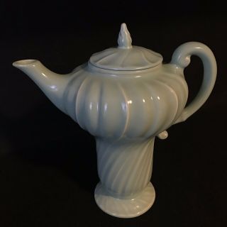Aqua Matte Franciscan Coronado Swirl 4 Cup Teapot Coffee Gmb Gladding Mcbean 8.  5