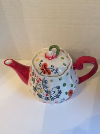 Pier 1 Imports Paisley Tea Pot Decorative Collectible Paisley Tea Pot 2