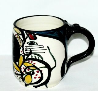 Cindy Jenkins Studio Pottery 16 Ounce Cat Mug