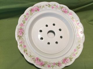 M.  Z.  Wheelock Vienna Austria Flowers Vintage Porcelain Butter Bowl With Lid 2