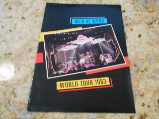 Men At Work 1983 Cargo Tour Concert Program Book