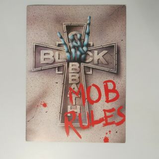 Vtg Black Sabbath Mob Rules Dio 1981 Tour Concert Program Book Not A T Shirt