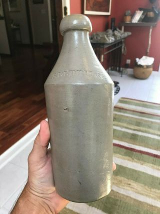 Mid 19th Century S.  Eldridge Dexter Maine Stoneware Beer Or Sarsaparilla Bottle