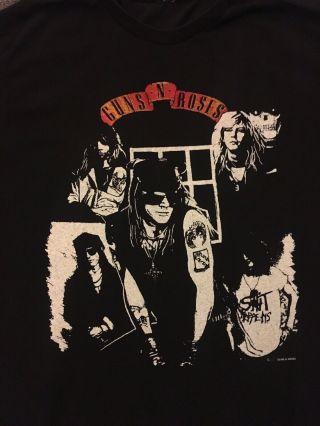 Rare 1991 Guns N Roses Theatre Tour,  Back Print,  Medium 2