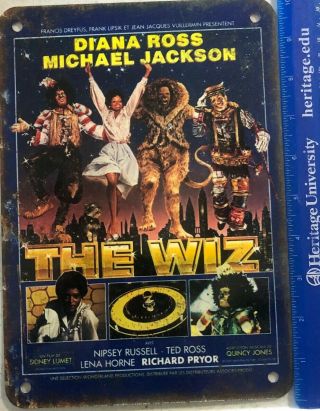 Michael Jackson The Wiz Metal Sign
