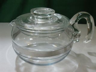Vintage Pyrex Flameware Teapot Tea Kettle 6 Cup 8446b Exc Cond