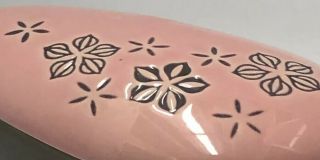 Roselane 1950s Vintage Pink & Grey Pottery Flower Design Box Pasadena California 6