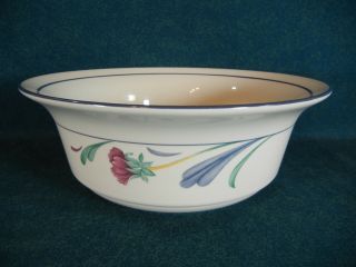 Lenox Chinastone Poppies On Blue 9 5/8 " Round Serving Bowl