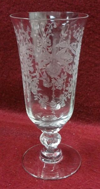 Heisey Crystal Orchid 5025 Pattern Juice Glass Or Goblet - 5 - 3/8 "