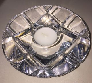 Orrefors Icy Clear Crystal Votive Candle Holder Sweden 6547761
