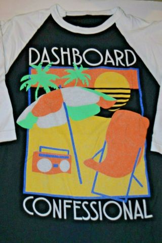 Dashboard Confessional 2015 Concert Tour Beach Punk Raglan Sleeve T - Shirt