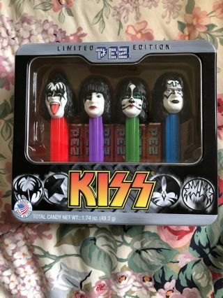 Kiss Pez Limited Edition 4pc Set In Collectors Tin Nib