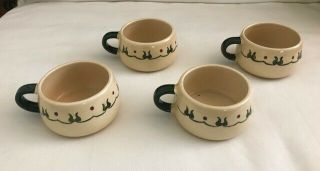 4 Homestead Provincial Poppytrail Metlox Coffee Tea Mugs Cups California Made