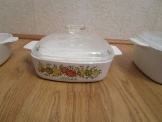3 Vintage Corning Ware Spice of Life Casseroles - 2 With Lids 5