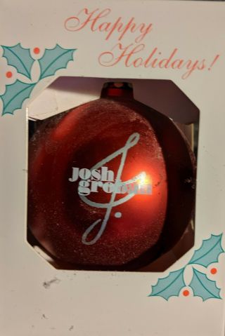 Josh Groban Red Christmas Ornament -