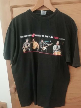 Rolling Stones Bridges To Babylon Tour T Shirt 1998/99 Xl